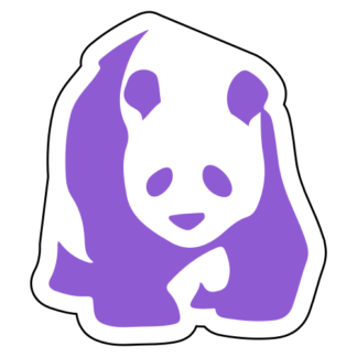 Realistic Giant Panda Sticker (Lavender)